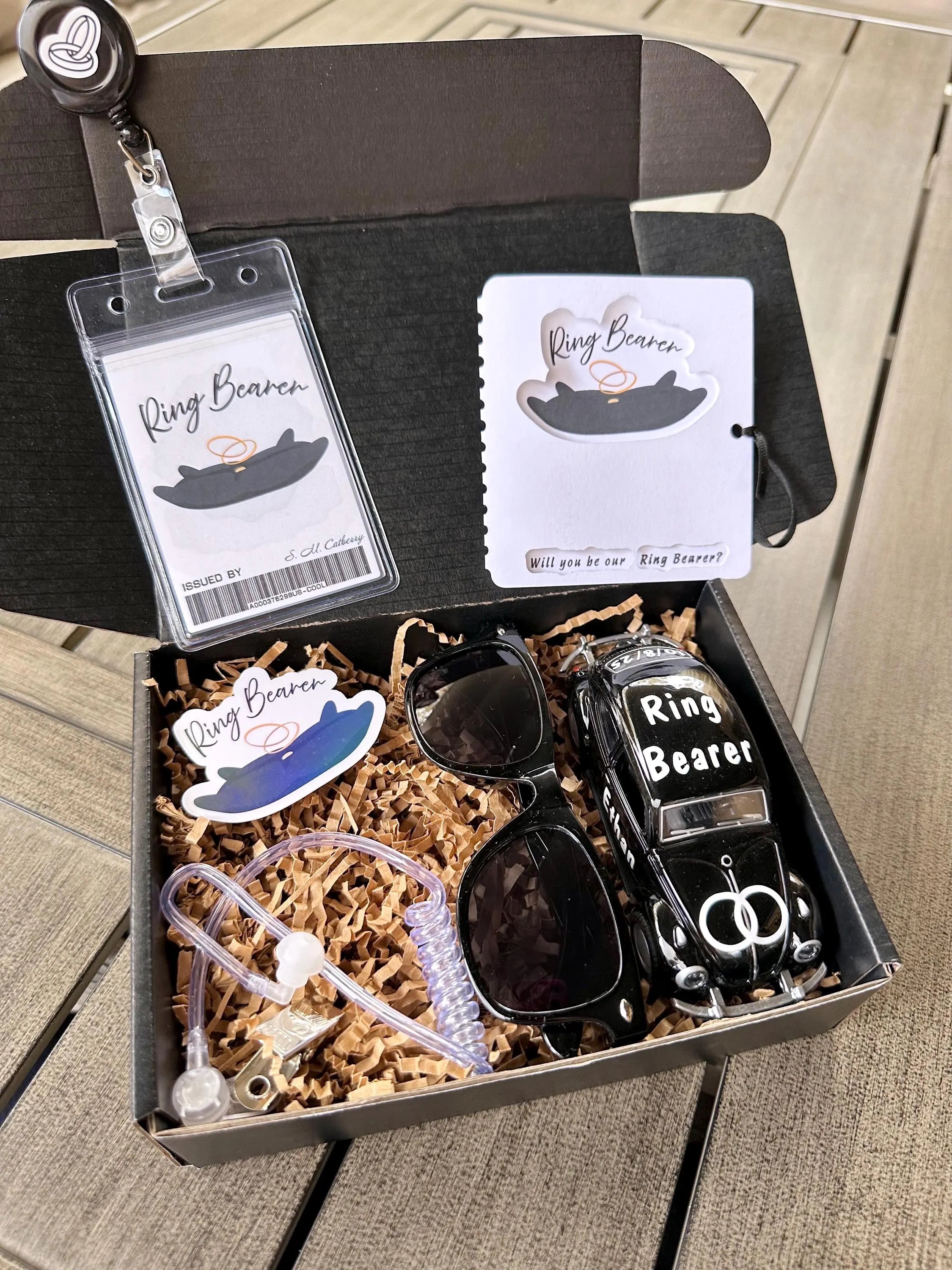 Customized Ring Bearer Proposal Gift Idea, Flower Boy Box, Ring Bearer Gift Ideas, Memento Gifts for Wedding BoY