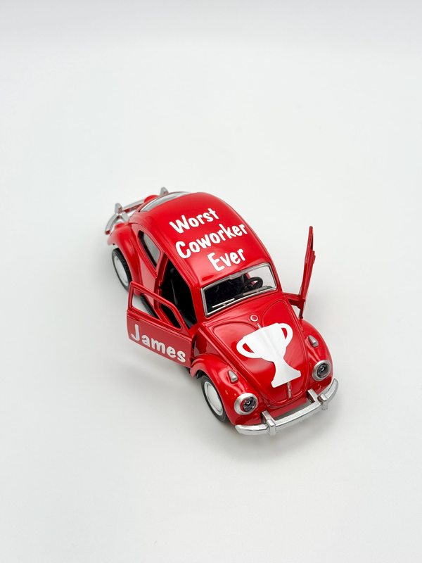 Custom Red Toy Car For Coworkers or Boss, Personalized Memento Gift, Corporate Gift Ideas