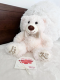 Personalized Ring Bearer Bear, Wedding Boy Plush Bear, Customized Flower Girl Bear