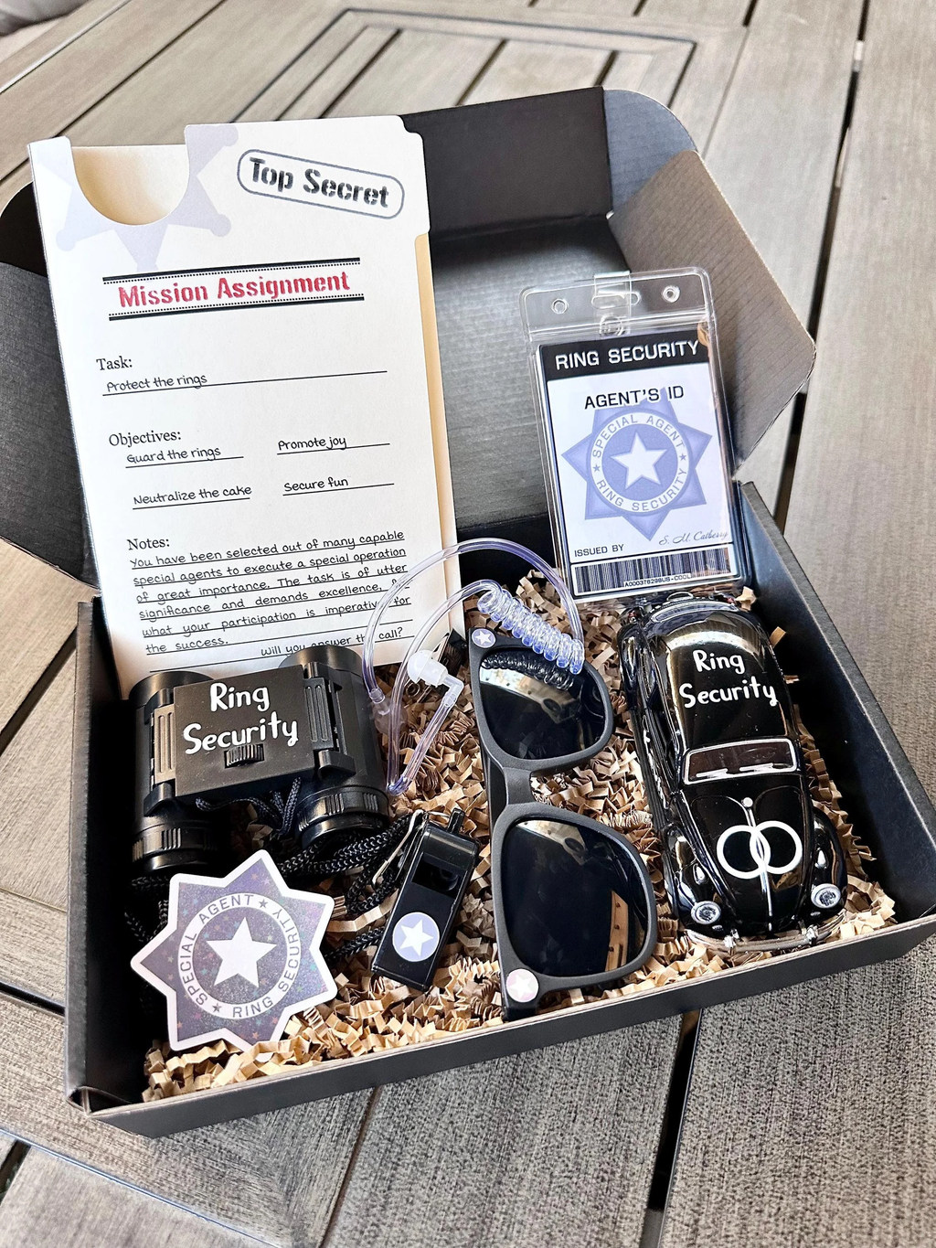 Personalized Ring Security Proposal Gift Box, Ages 3+, Ring Bearer Gift Box, Wedding Boy