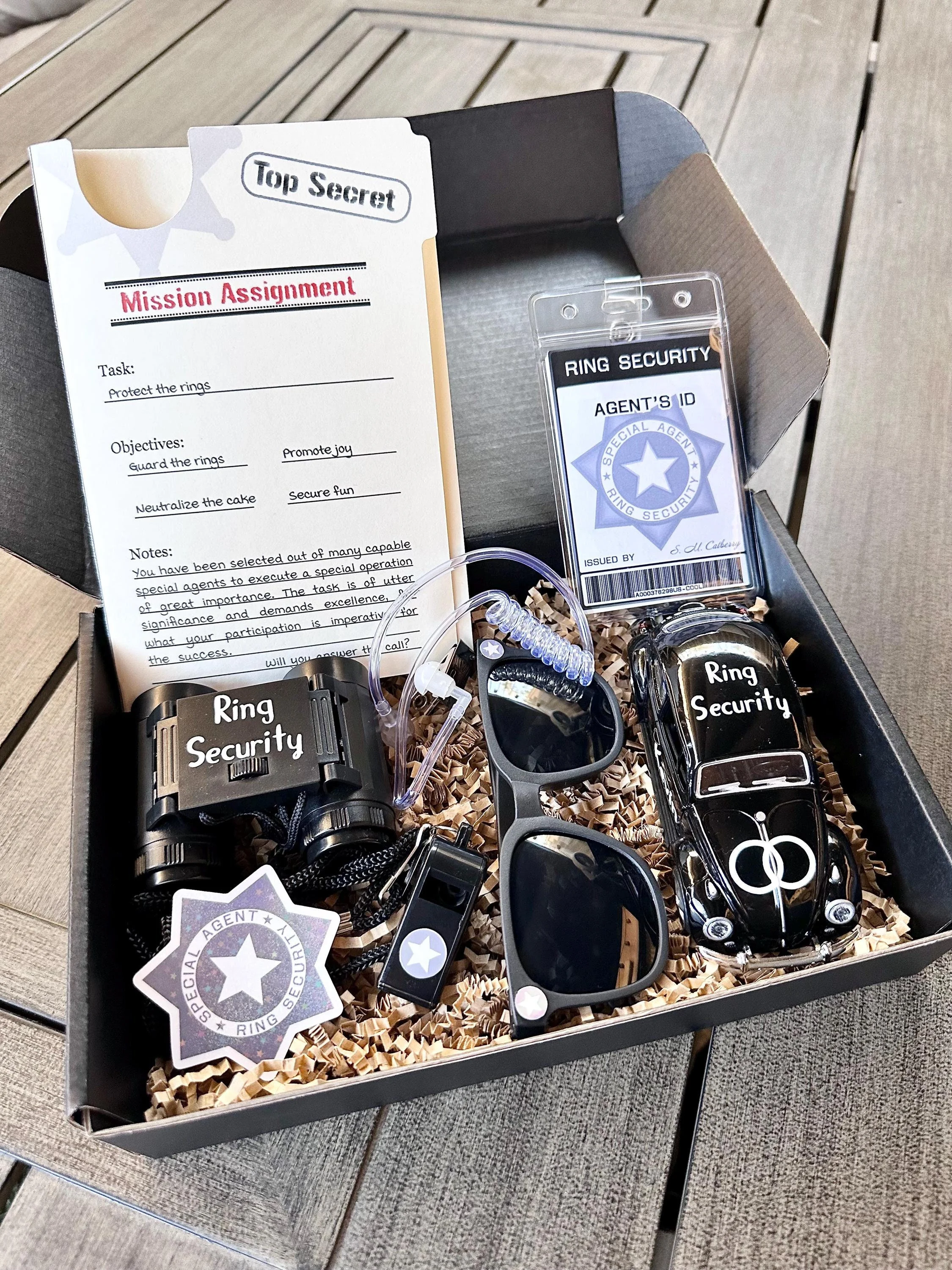 Personalized Ring Security Proposal Gift Box, Ages 3+, Ring Bearer Gift Box, Wedding Boy